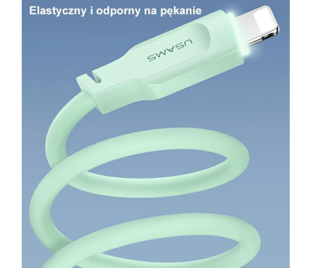 USAMS Kabel lightning 2,4A 1,2m Fast Charging czarny - 1569076 - zdjęcie 7